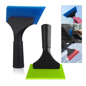 Y0014 Car Window Tint Squeegee Water Wiper Rubber Blade Scraper Non Slip Handle Mirror Tool Size 17x13cm