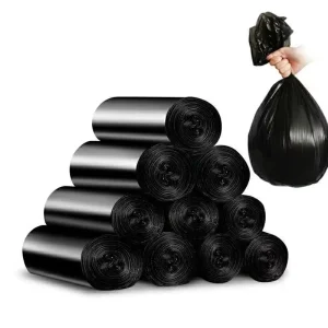 YC Custom High Quality Heavy Duty Packaging Plastic Trash Bag HDPE Black Garbage Bag on Roll Household Waste