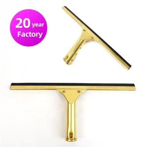 Yellow Copper Silicone Squeegee Rustproof Window Wiper Cleaning Factory Direct 13 Inch Floor Squeegee Household Product Outdoor