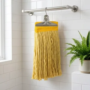 Yellow Cotton Thread Mop Head for Hotel Property Cleaning