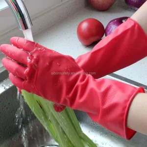 Yellow Industrial Gloves Waterproof Rubber Work Gloves Dish Washing Household Full Sleeve Long Gloves