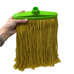 Yellow Kentucky Wet Mop Head Flooring Recycled Cotton Mop Yarn Mop