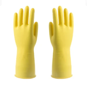 Yellow Kitchen Household Glove Cleaning in Janitorial Supplies with Rubber Custom Logo Latex Medium Colorful 30 Cm or 12 “