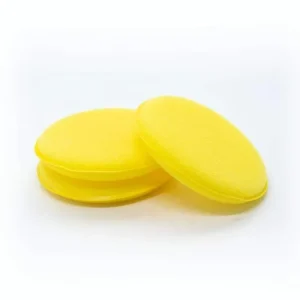 Yellow Round PU Synthetic Sponge Applicator for Watercolor Car Cleaning Household Use & More