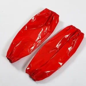 Yellow TPU Waterproof Oilproof Oversleeve Protection Bruising Work Arm Sleeves Covers for Food Industry Double Elastic