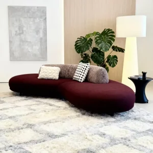 Yicheng Beauty Italian Designer Creative Curved Fabric Sectional Sofa Set Minimalist Sofa for Living Room with Price