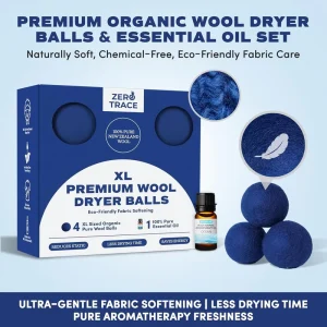 Zero Trace Wool Dryer Balls Dryer Balls Laundry Reusable Eliminate Wrinkles Static Lint Cruelty Free Non Toxic