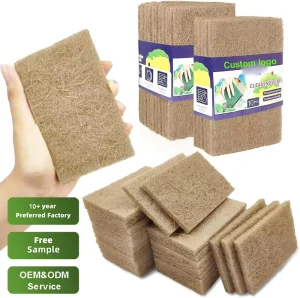 Zero Waste Eco Friendly Non Scratch Loofah Cellulose Sponge Kitchen Sisal Coconut Dishwashing Scouring Sponge Pad