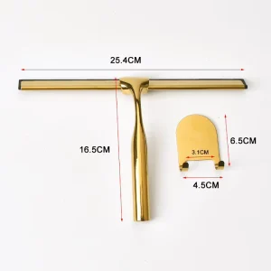 Zinc Alloy Stainless Steel Squeegee with Adhesive Hook for Floor Bathroom Window Cleaning Tool Made in Yangjiang Guangdong
